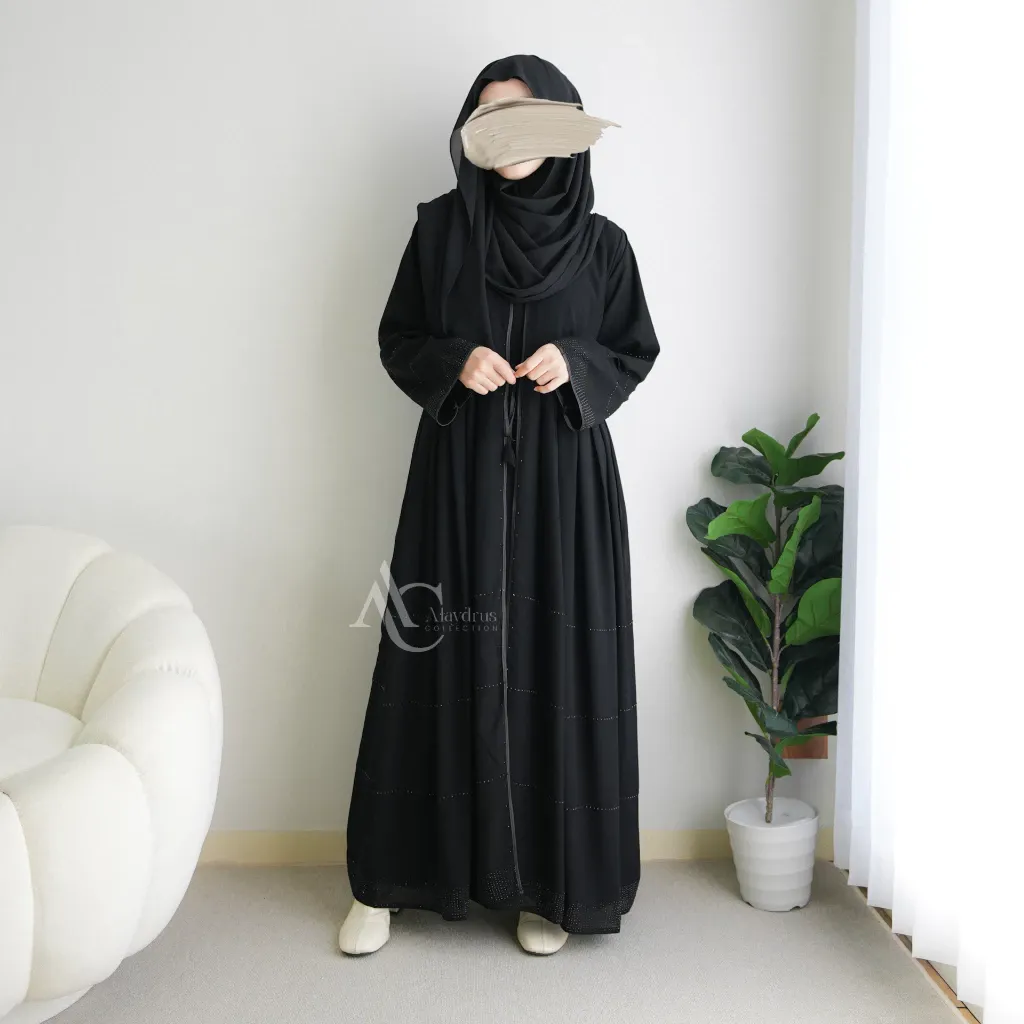 Abaya Hitam Alaydrus Gamis Muslimah Jubah Umroh Dubai