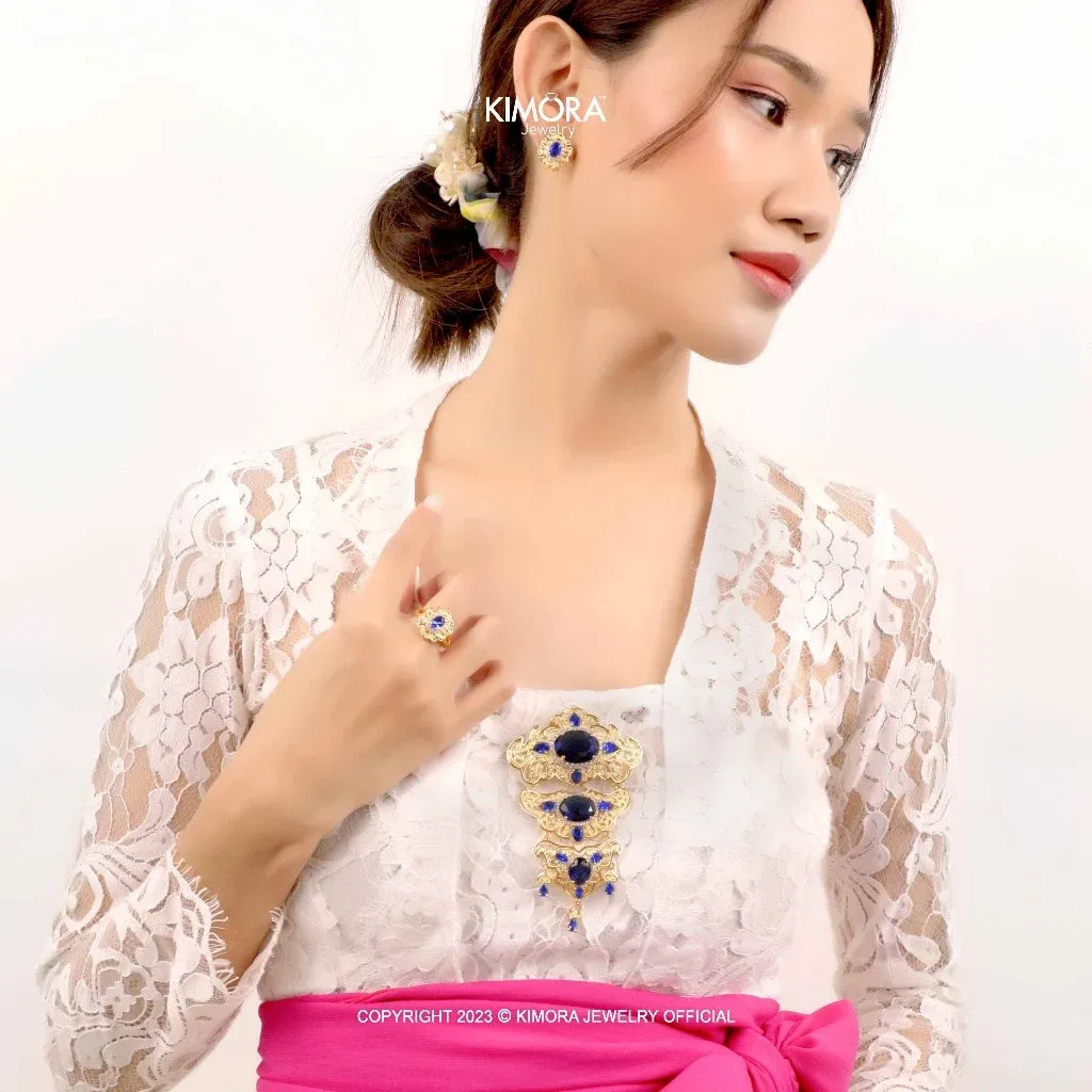 Aksesoris Bross Rhodium Wanita Set Putrina