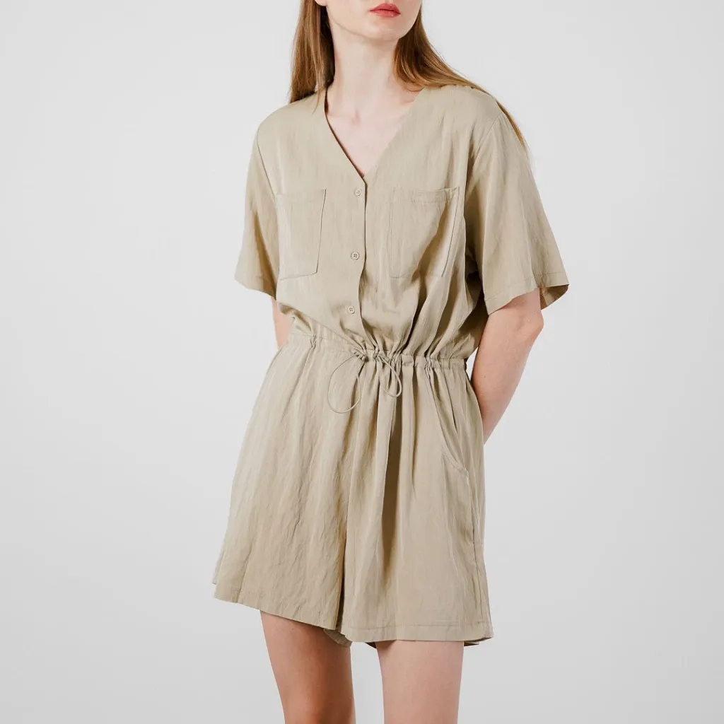 April Camile Romper Wanita Lengan Pendek Casual