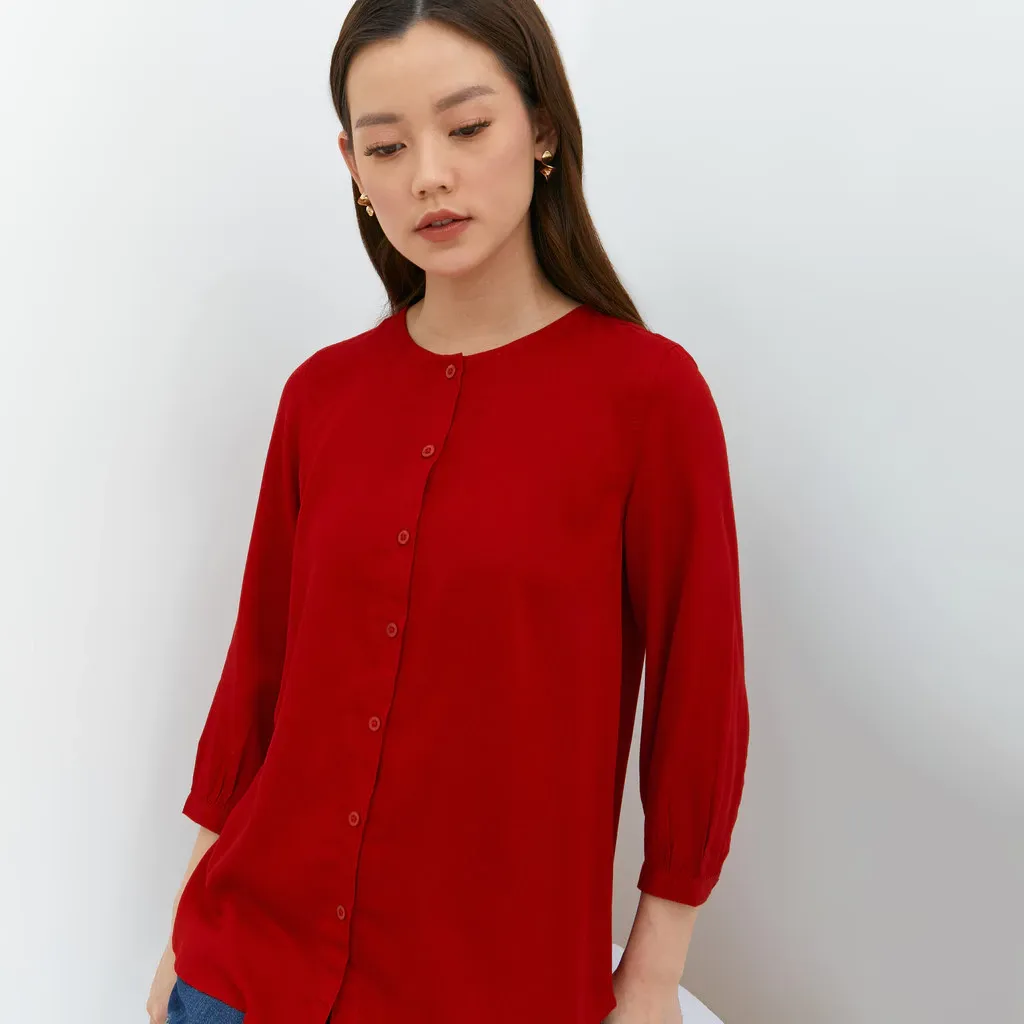 Arwen Carmine Red Blouse G.13123
