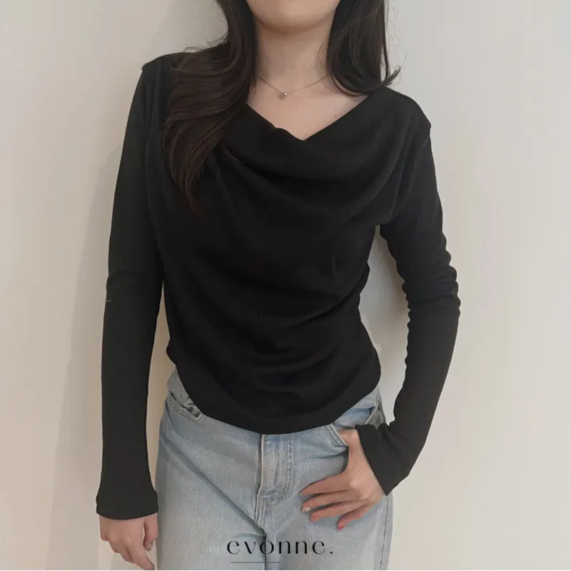 Atasan Wanita Lengan Panjang Knit Blouse EVONNE WonYoung