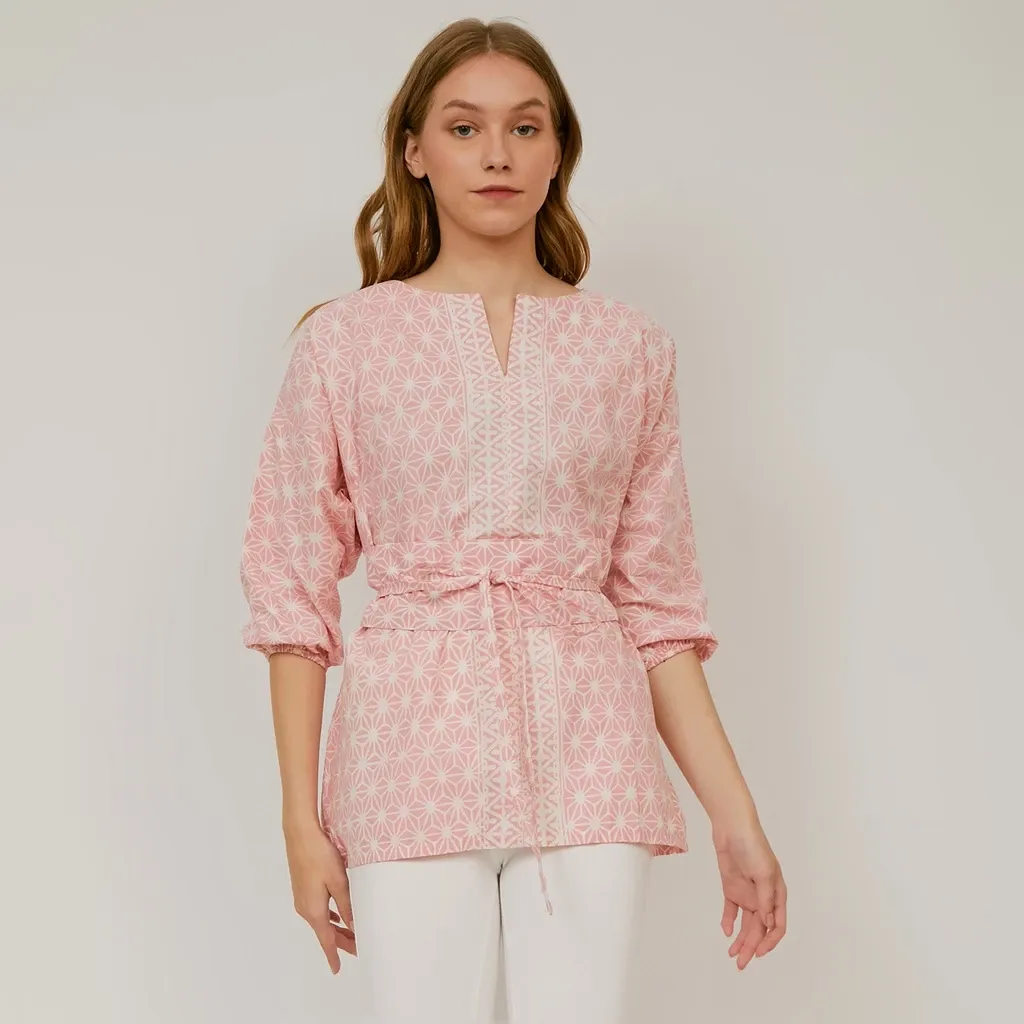 Baju Atasan Batik Premium Wanita Lengan Pendek