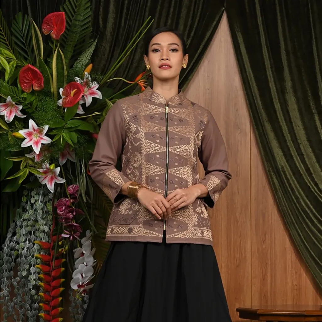 Baju Blouse Batik Wanita Modern - Cindy Suksma T3541