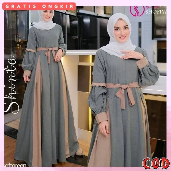Baju Gamis Syar'i Premium Dress Muslim Wanita Pesta Long Dress Murah Maxi Gamis Terbaru 2023