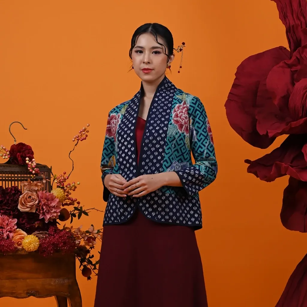Baju Kerja Batik Wanita Modern - Sea Encim CNY T3626