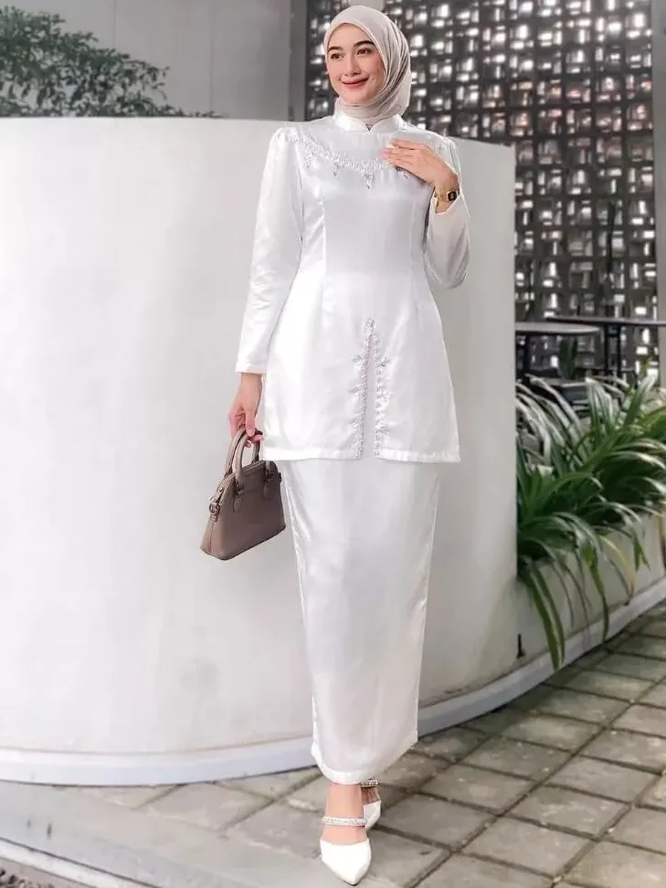 Baju Kurung Melayu FAYRA Wanita Kekinian Full Payet 2024