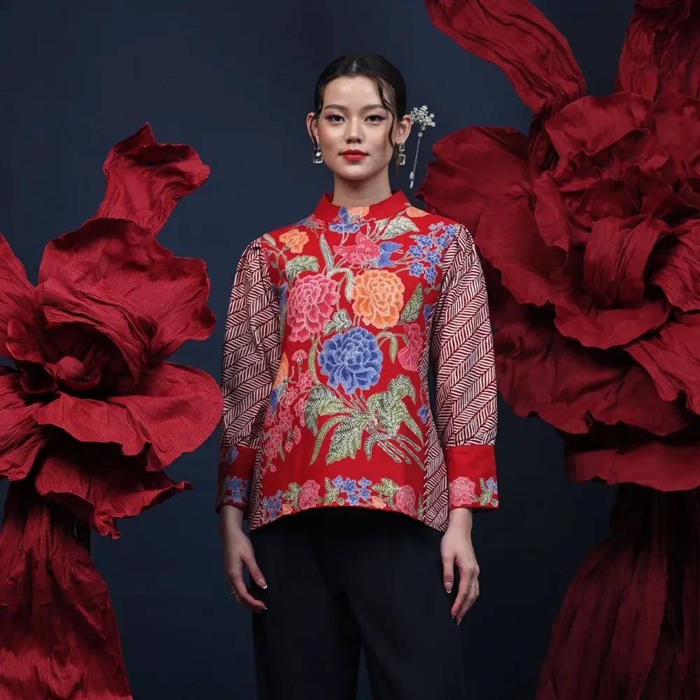 Blouse Batik Modern Nona Rara T3607