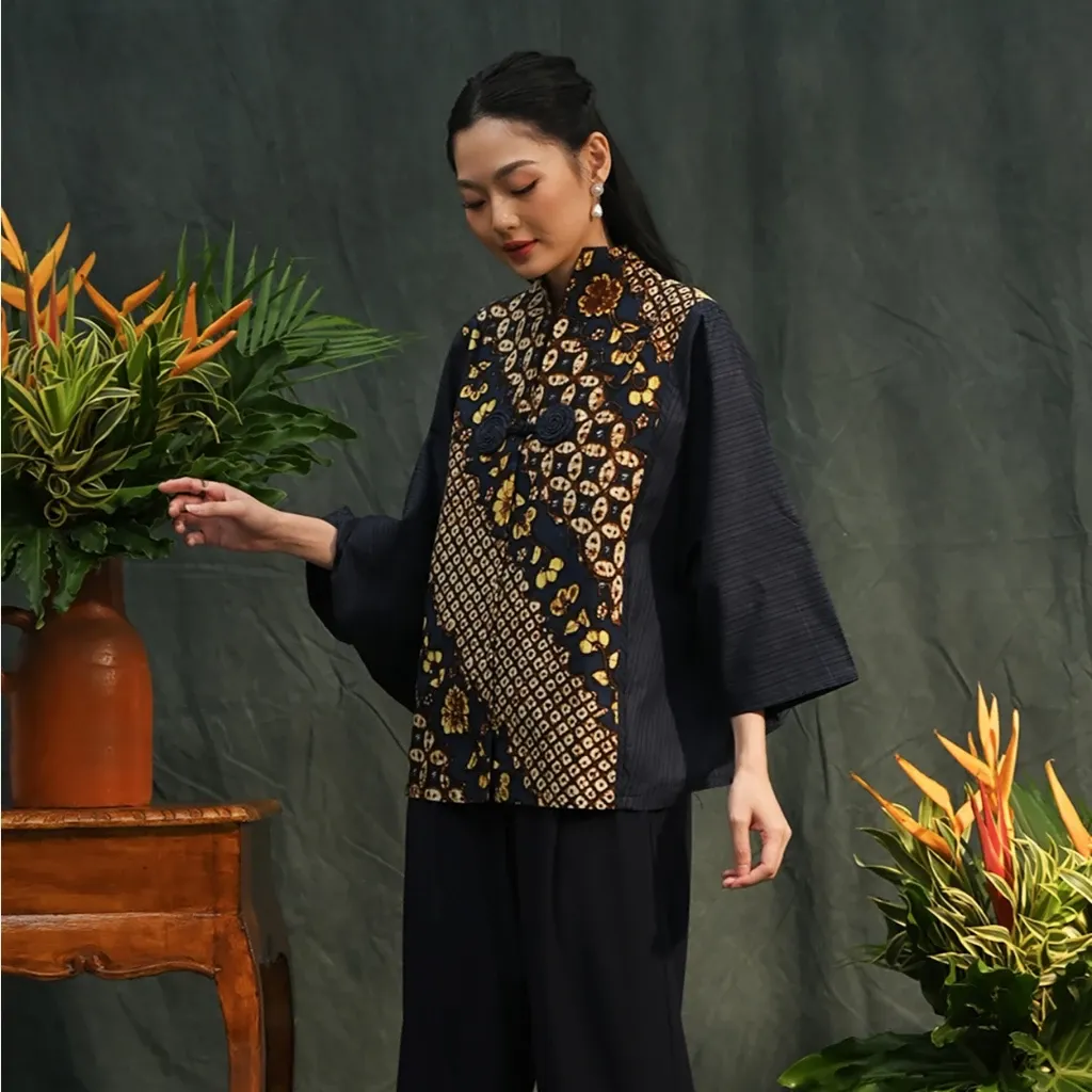 Blouse Batik Wanita Modern Nona Rara T3146