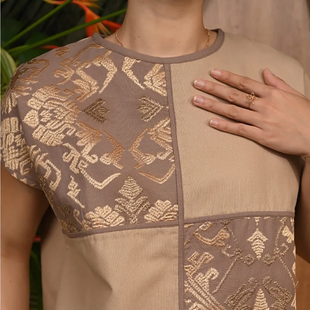 Blouse Batik Wanita Modern Quatro Suksma T3556