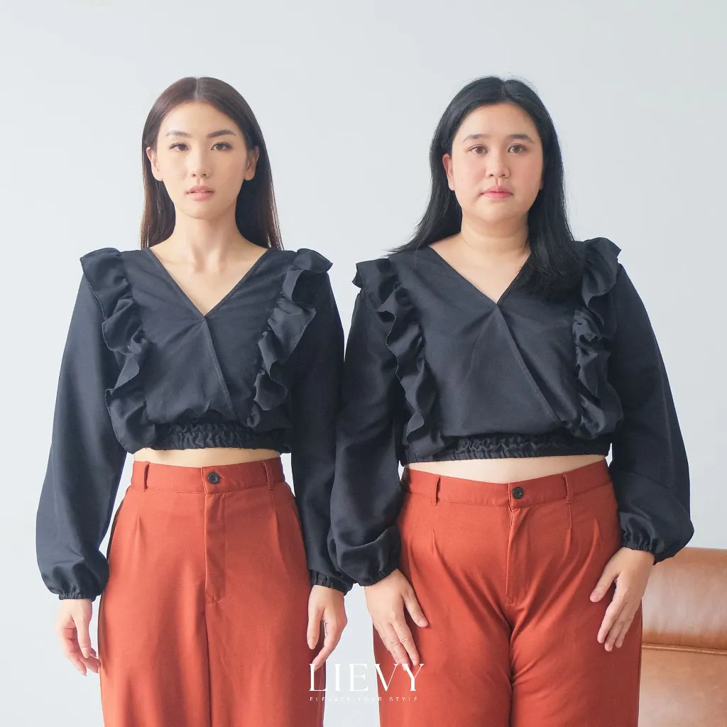 Blus Wanita Big Size Lengan Panjang Julia