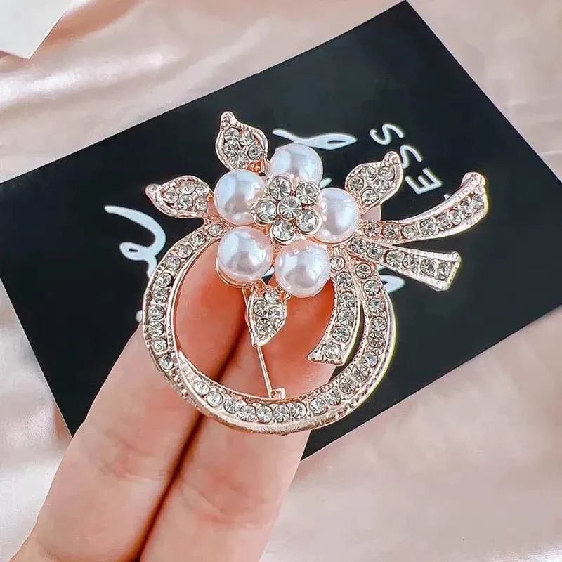 Bros Zircon Bulat HAZEL untuk Jilbab dan Hijab Wanita
