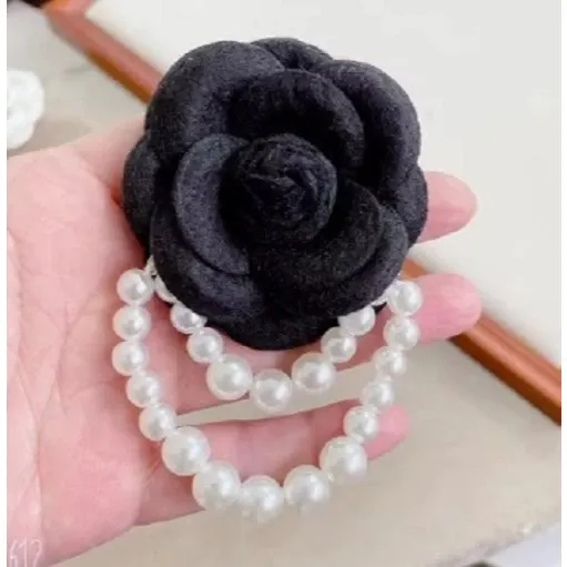 Bross Mawar Mutiara Wanita Elegant Korea