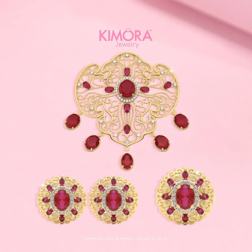 Bross Rhodium Wanita Set Ratuna Str19