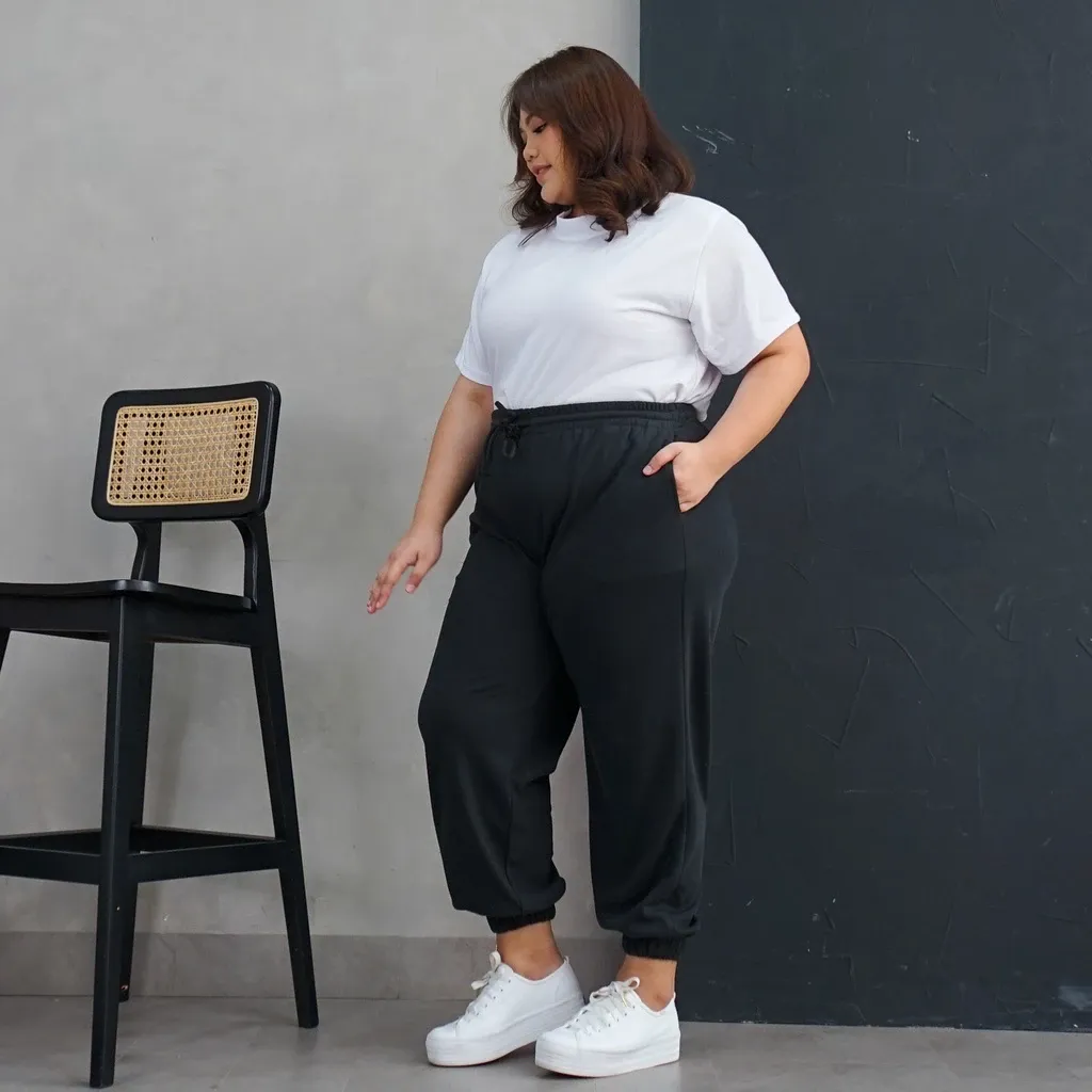 Celana Jogger Panjang Wanita Hitam