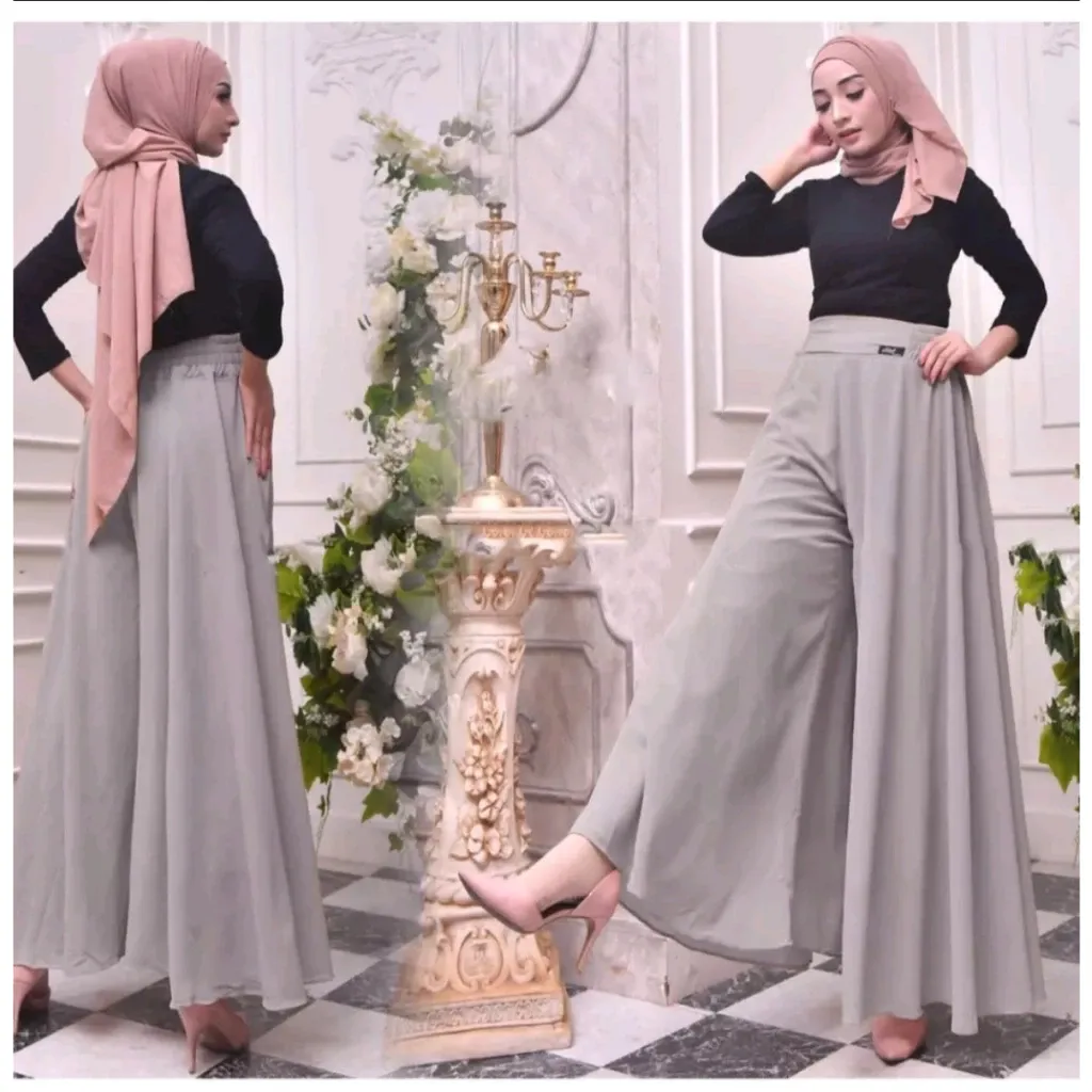Celana Kulot Panjang Wanita Muslimah Cerutty Babydoll Termurah