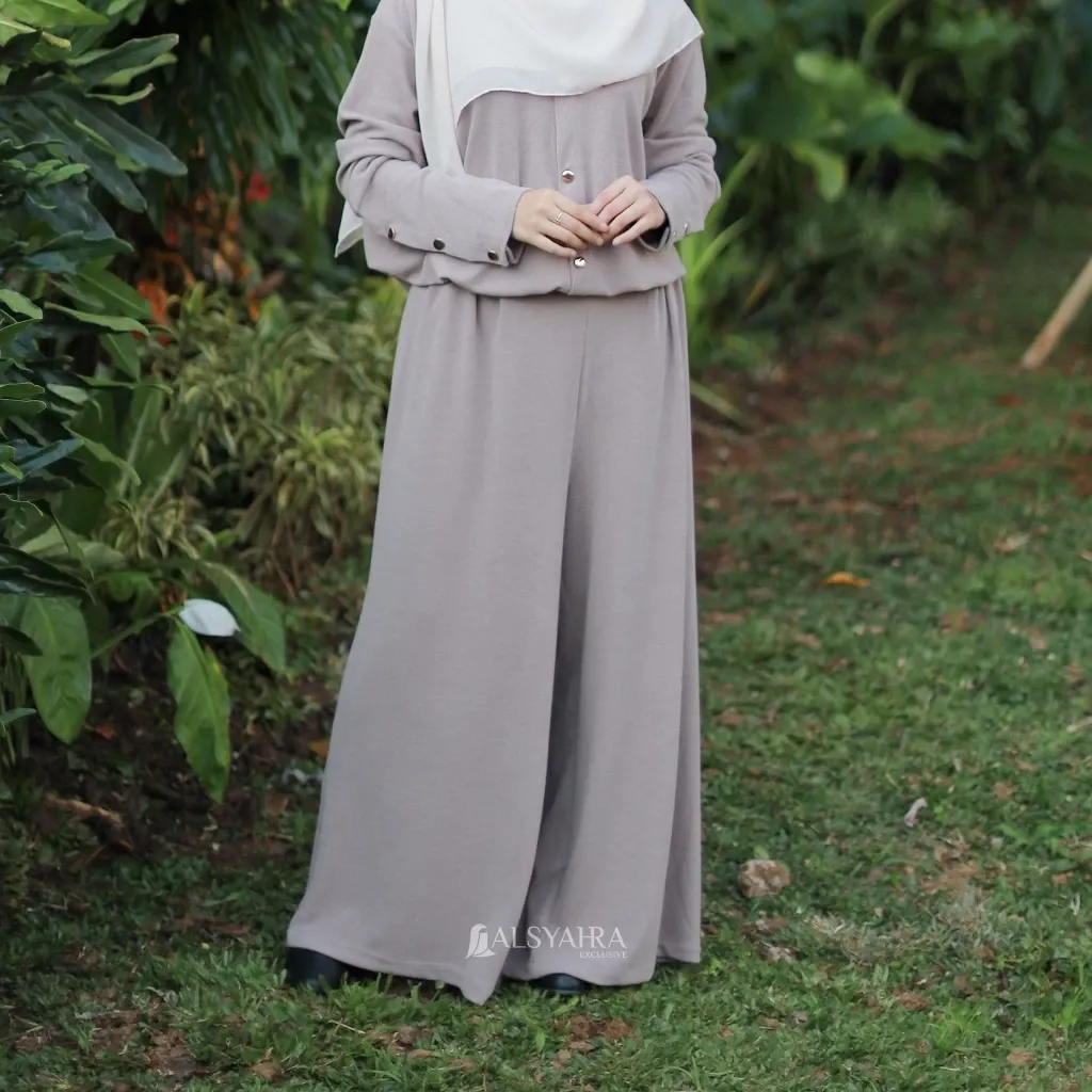 Celana Kulot Syari Lunara Luxury Snowhite Elastis untuk Muslimah