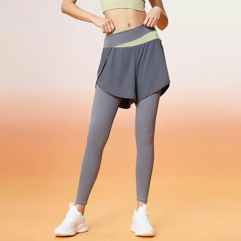 Celana Legging Wanita 2 in 1 untuk Olahraga dan Gym