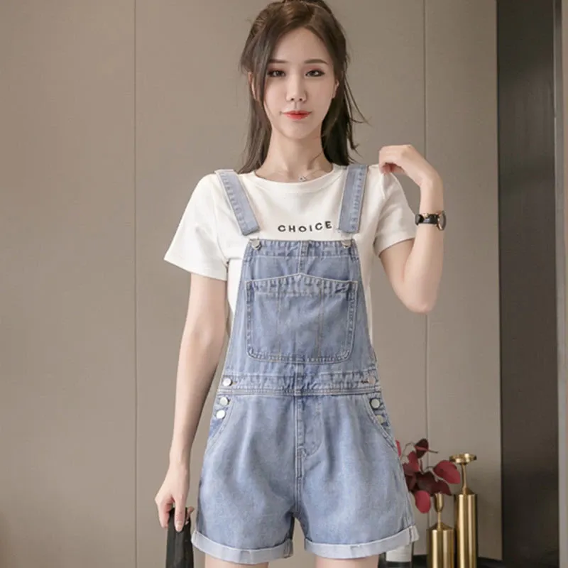 Celana Pendek Suspenders Tinggi Longgar 0089