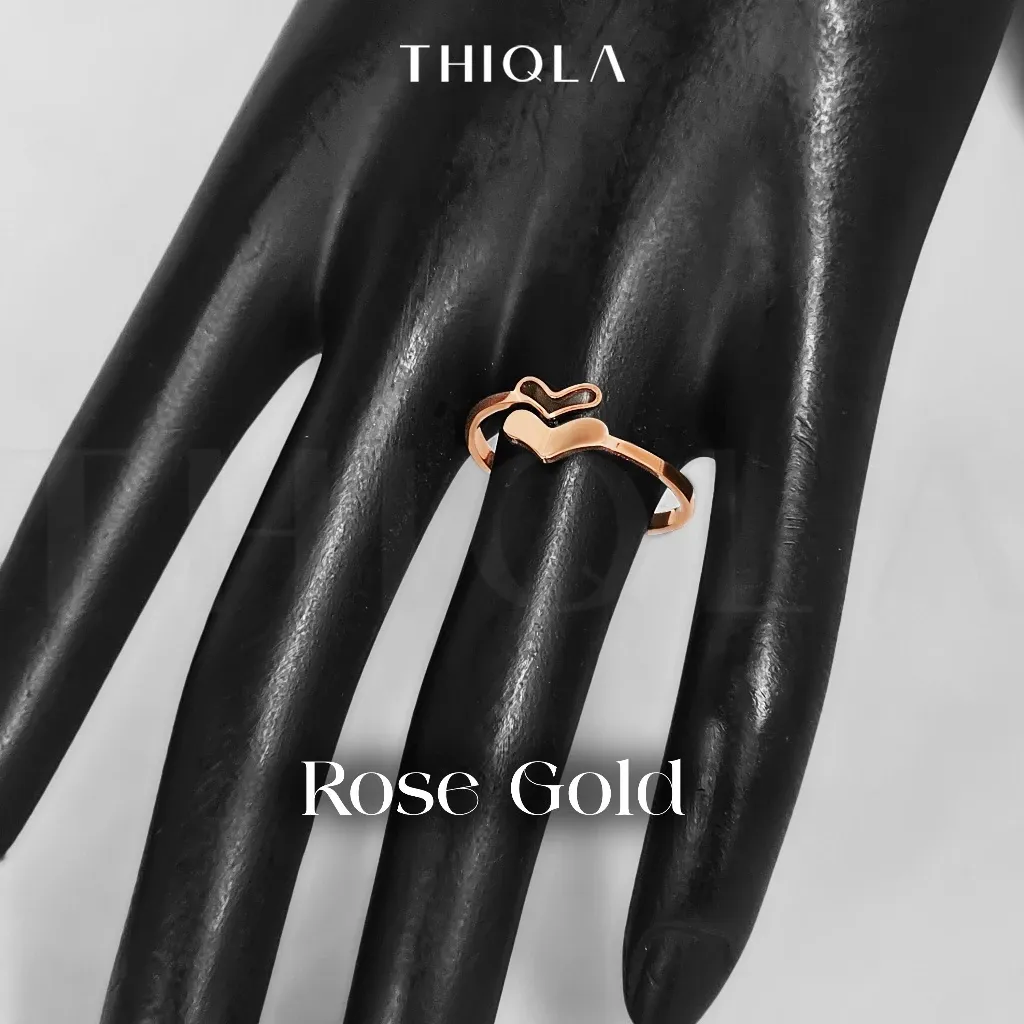 Cincin Aesthetic HUBBU untuk Wanita & Pria, Couple - Dilapisi 5 Lapisan Emas Asli, Garansi Seumur Hidup, Anti Karat & Anti Hitam, Stainless Steel 316L, Bahan Hypoallergenic