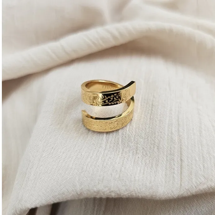Cincin Nahda THIQLA - Cincin Arab Wanita Stainless Steel 316L Anti Karat, Anti Hitam, dan Anti Alergi - Garansi Seumur Hidup