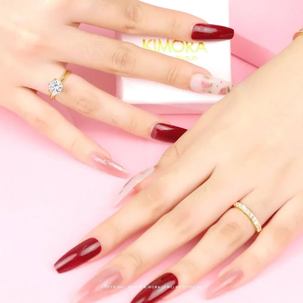 Cincin Wanita Kimora 2 In 1 Rhodium Gold Plated 18k