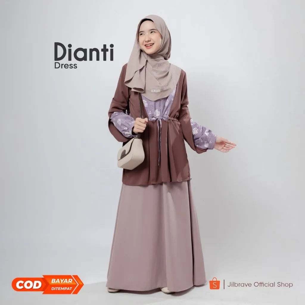 Dianti Dress Gamis Pesta Wanita Batik Casual Feminine