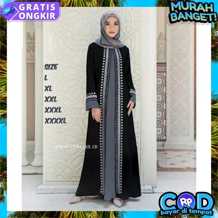 Dress Pesta Wanita Long Dress Murah Gamis Syari Terbaru 2022 Gamis Jumbo Syar'i