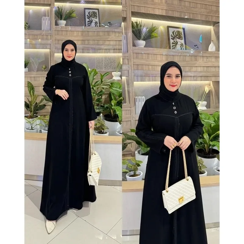 Gamis Abaya Premium Modern Jetblack