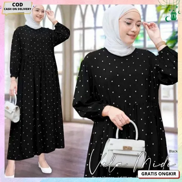 Gamis Pesta Ibu Ibu Terbaru 2023 Dress Remaja Dewasa Syari Murah Lebaran 2023 Gamis Jumbo Mewah Premium Long Dress Wanita Maxi Midi Dress Rayon Motif