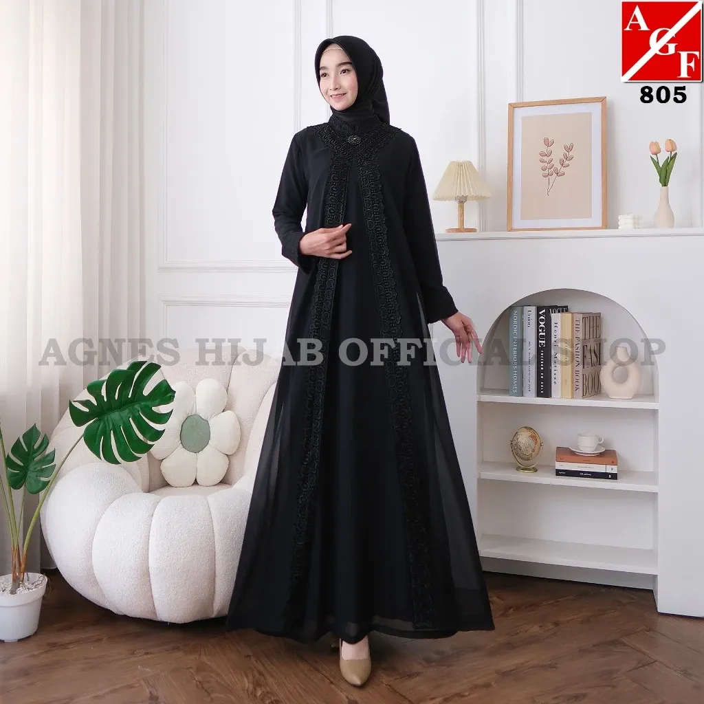 Gamis Putih Lebaran 2025 Kamila Dress Wanita Murah