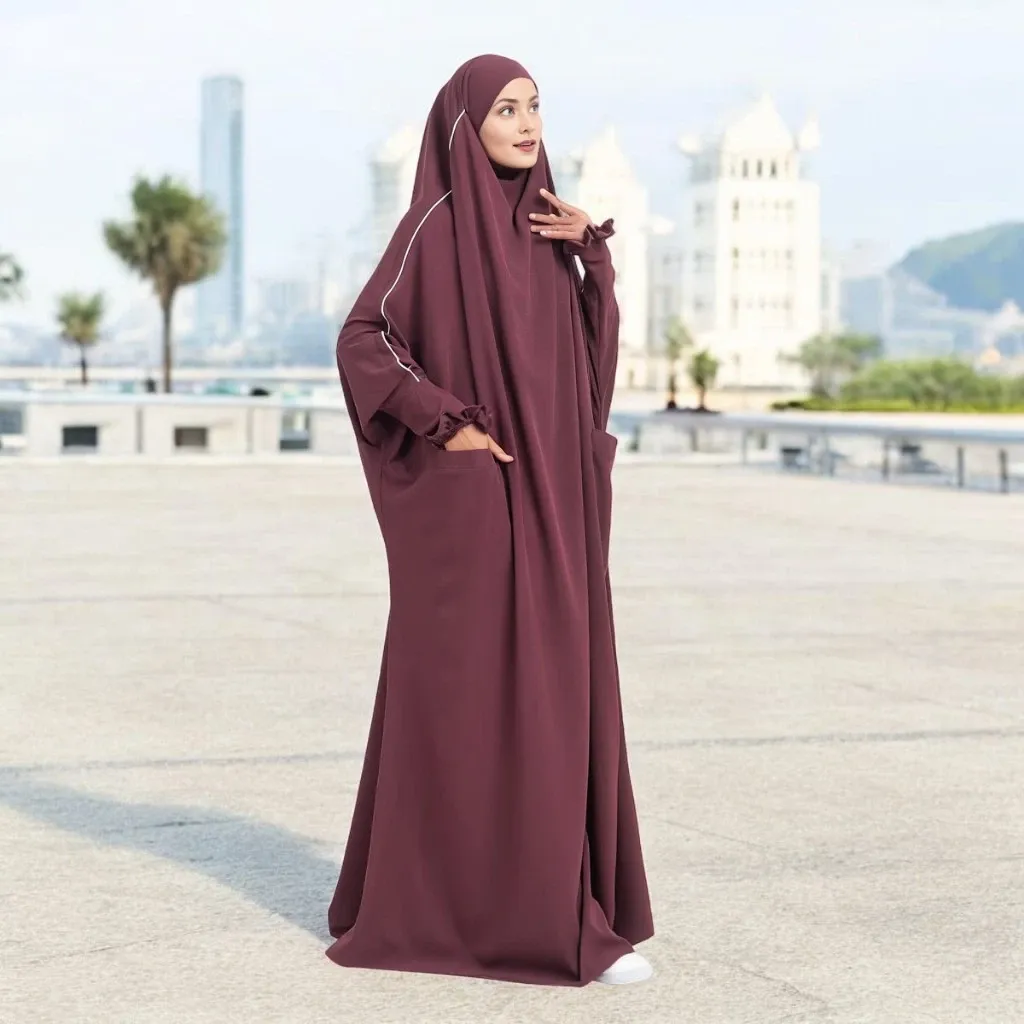 Gamis Wanita Oversize Maryam Abaya Baju Kurung Variasi Tangan