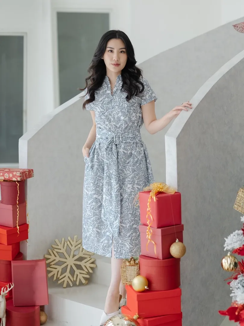 Gaun Midi Lengan Pendek Beatrice Clothing Georgia