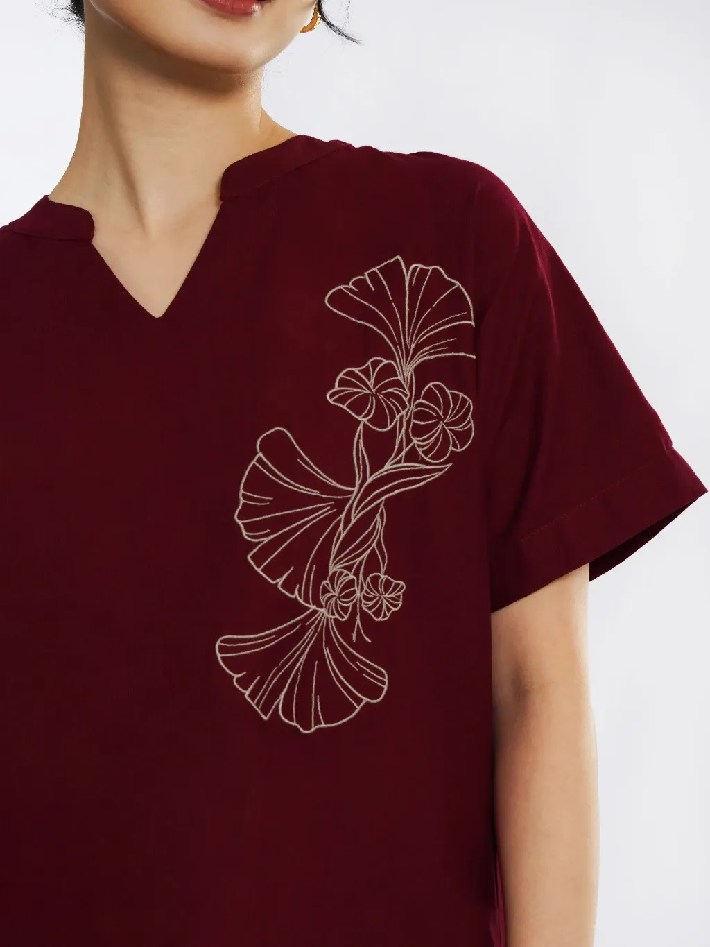 Gaun Midi Linen Momelca Nicola