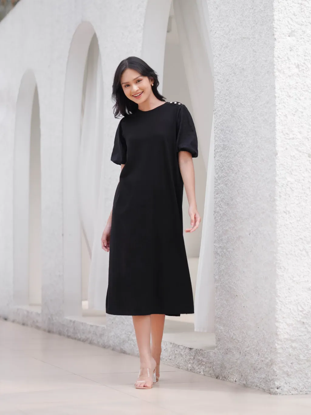 Gaun Midi Wika dari Cotton Premium