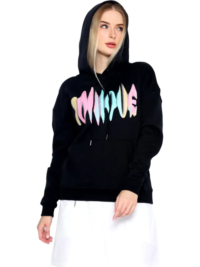 Hoodie Katun Wanita Hitam SOPHIA