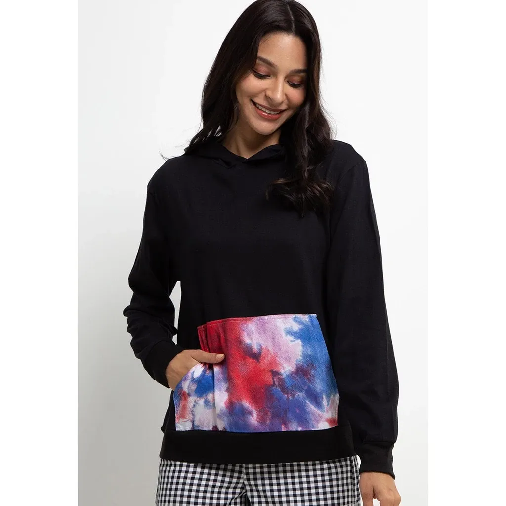 Hoodie Wanita LLACES - Hitam