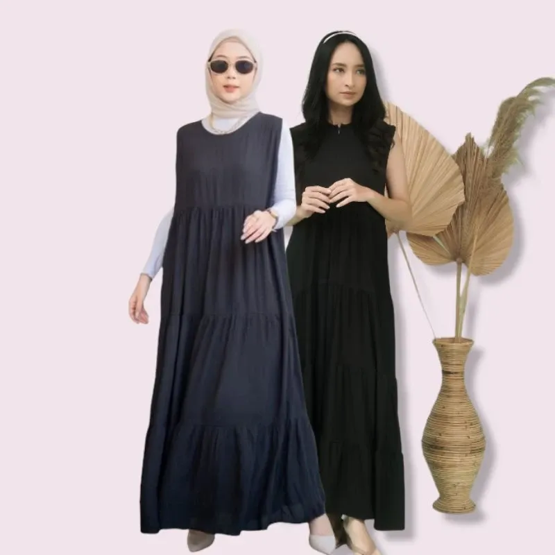 Inner Dress Singlet Maria - Gamis Wanita Tanpa Lengan Casual All Size