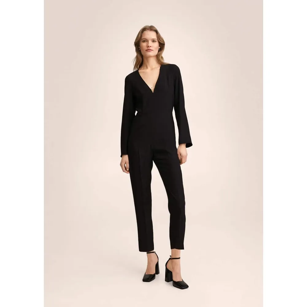Jumpsuit Hitam MANGO Arande