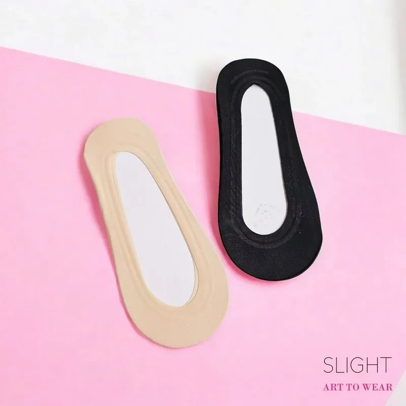 Kaos Kaki Wanita Invisible Sepatu Heels Flats - Sepasang