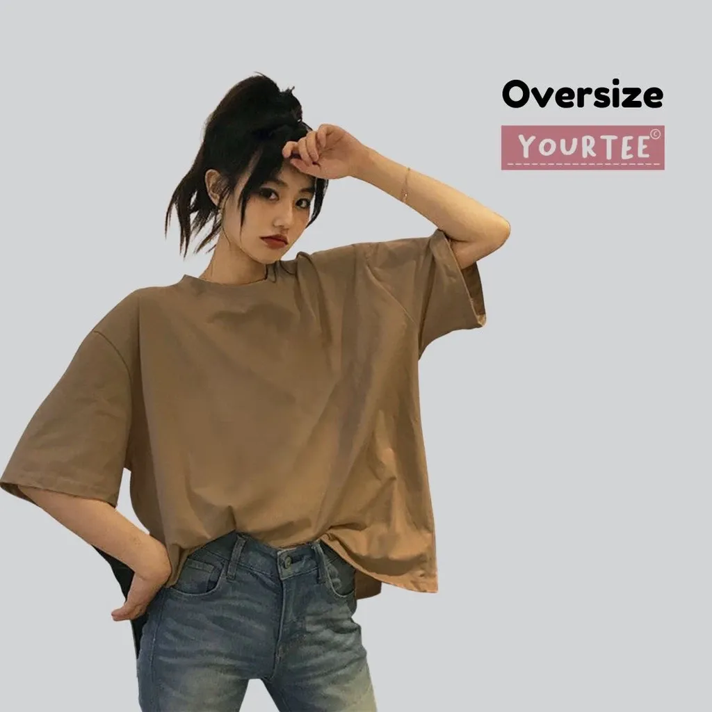 Kaos Oversize Wanita Lengan Pendek O-Neck Korean Style