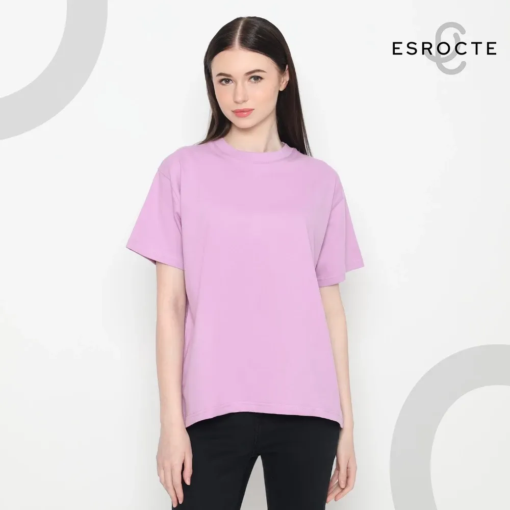 Kaos Polos Wanita Lengan Pendek Cozy Lilac S-XL