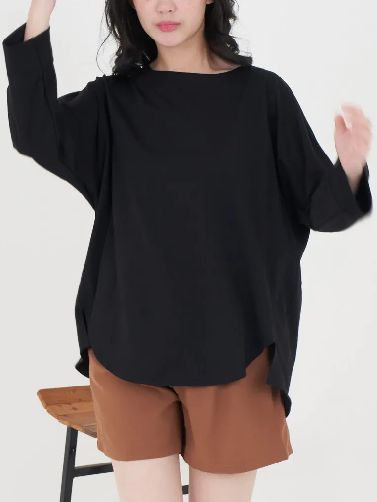 Kaos Wanita Oversize 0572 Lengan Panjang Polos