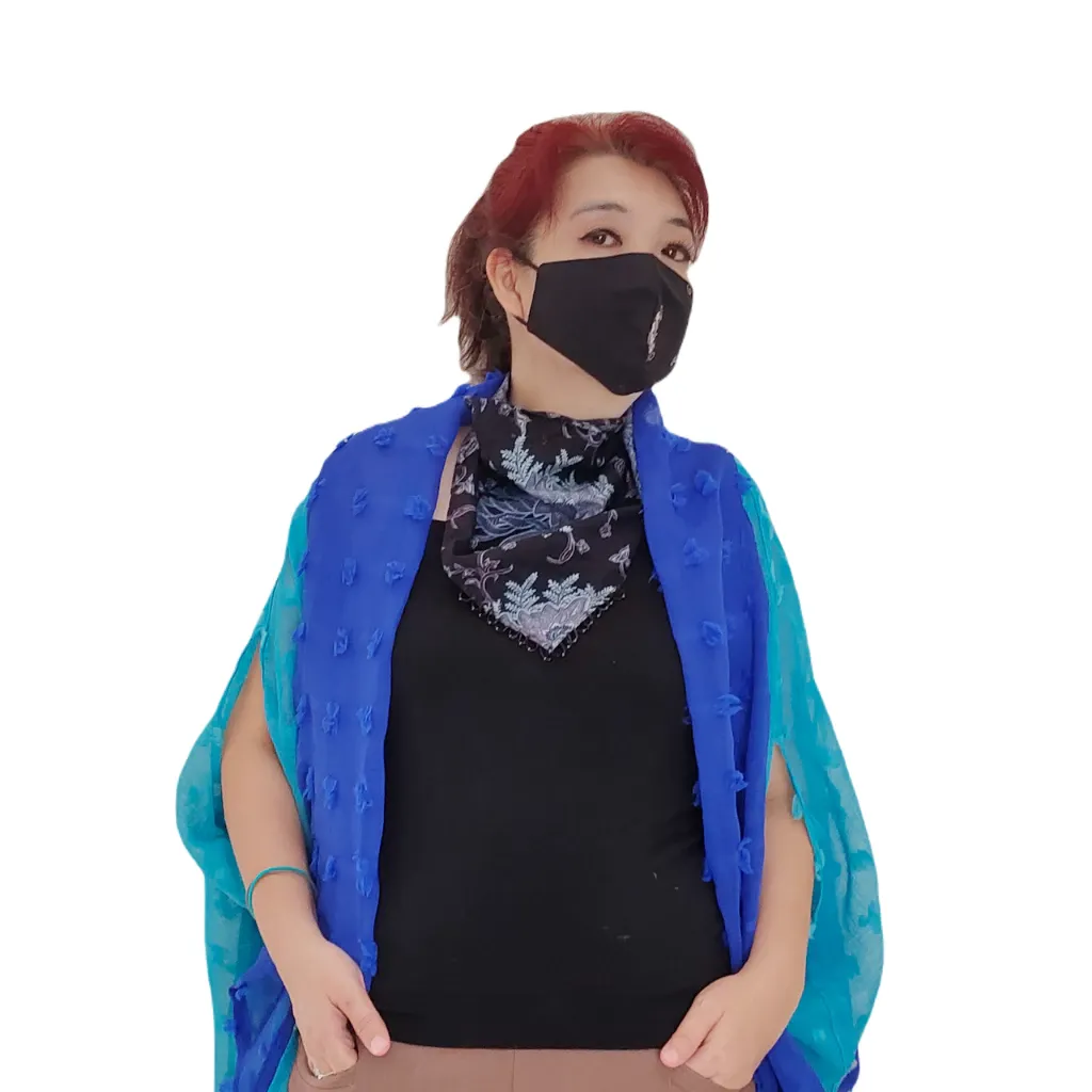 Kardigan Wanita Kimono Oversized Jumbo Pelangi Toska