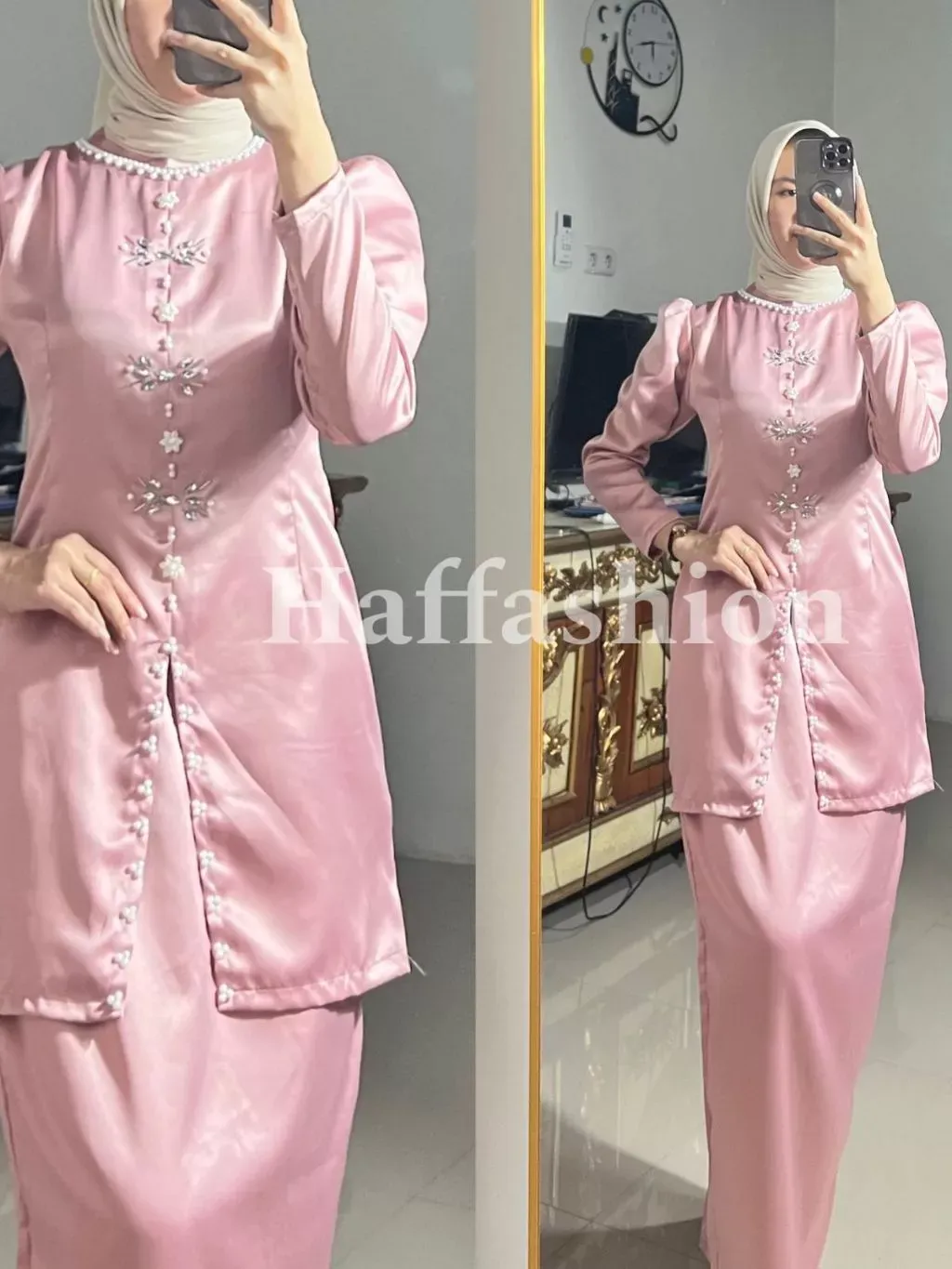 Kebaya Pesta Wanita Modern dengan Rok Elegan