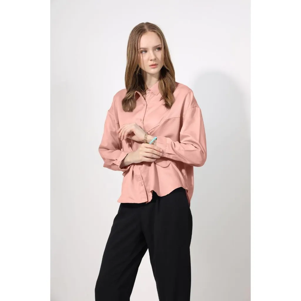 Kemeja Oversized Lengan Panjang Wanita Connor
