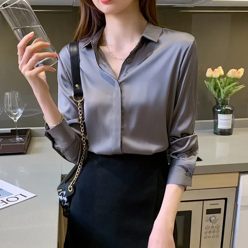 Kemeja Wanita Lengan Panjang Casual Fashion Korea