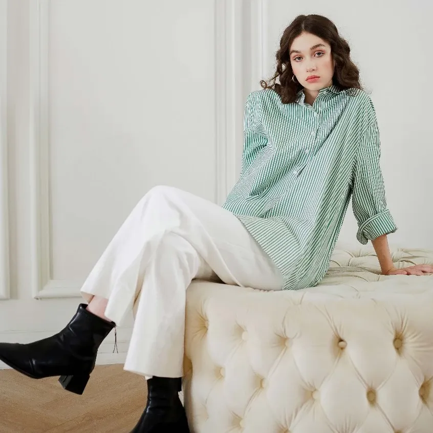 Kemeja Wanita Lengan Panjang Filda Cotton April