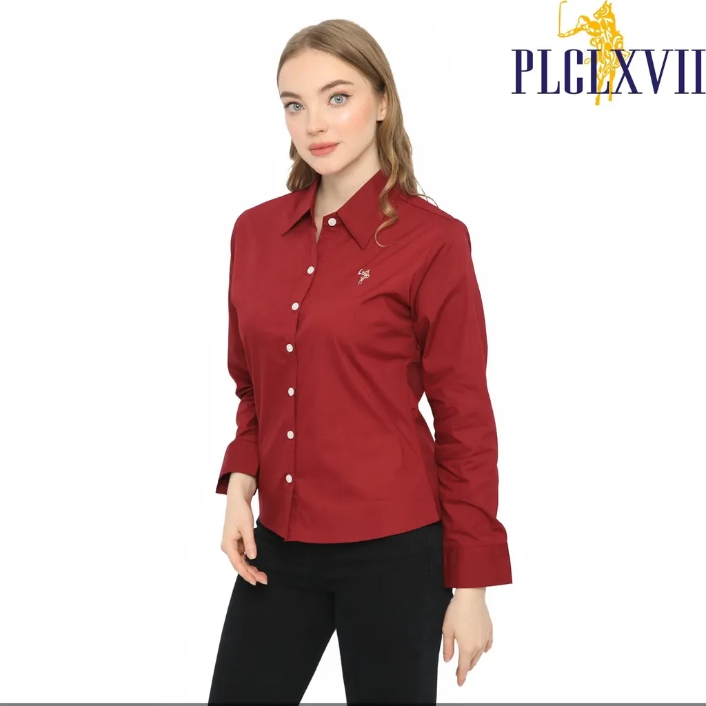 Kemeja Wanita Polos Lengan Panjang 5201