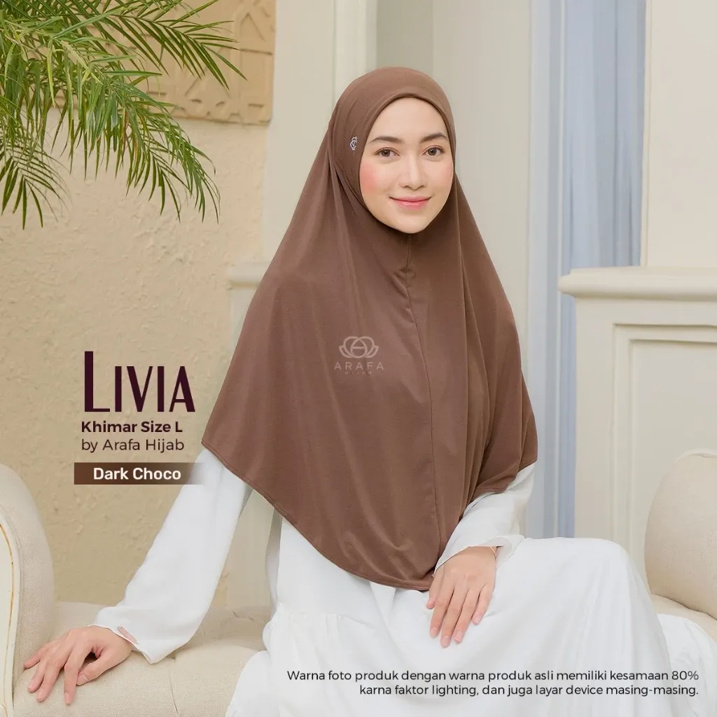 Khimar Livia Hijab Instan Jersey Premium (M dan L)