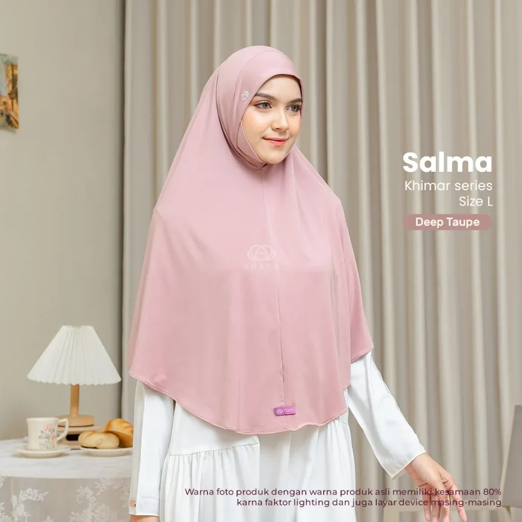 Khimar Salma Premium Quality - Hijab Dagu Instan (L dan XL)